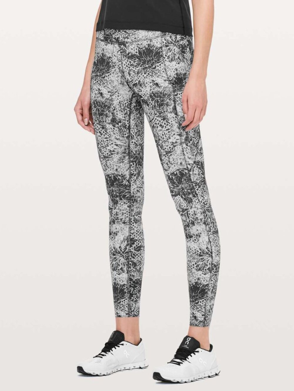 NWOT Lululemon Fast Free 7/8 Tight II 25" Serigraph Starlight Black Multi SIZE 4